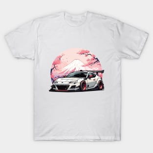 Subaru BRZ Car Art - Widebody Modified JDM Car T-Shirt